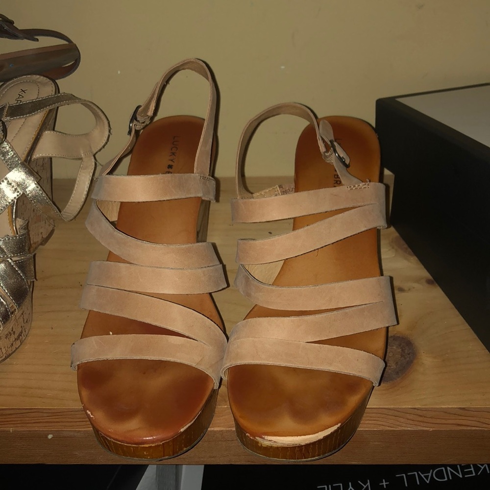 Strappy lucky brand wedges